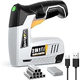 Bielmeier 5-in-1 Electric Staple Gun – 4V Cordless Band Nailer, Rechargeable With 2,000 Staples & Nails, For Upholstery, Wood, DIY & Home Use