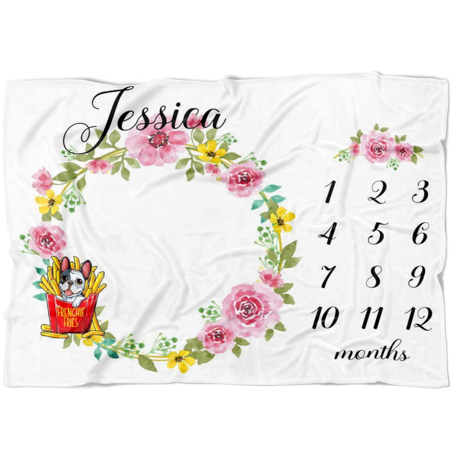 french bulldog baby blanket