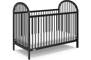 Graco Olivia 3-in-1 Convertible Crib (Black) – GREENGUARD Gold Certified, Converts to Daybed and Toddler Bed, Fits Standard F