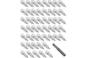 9mm Tire Studs for Boots, Udalix 50 Pcs Carbide Screw Tire Studs Snow Spikes Anti-Slip/Anti-ice for Boots,Winter Shoes,Bike,M