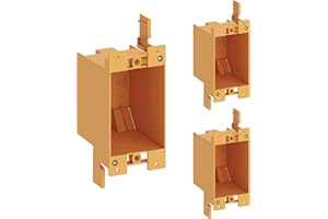 Inlight Single Gang Electrical Outlet Box, 14 Cubic Inch Junction Box, Old Work Box, UL Listed, 3-Pack, IN-0501-4-3