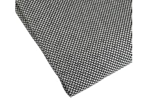 Flushbay Speaker Grill Cloth Speaker Fabric Protective Dustproof Mesh Cloth Stereo Fabric Replacement for Home Stage Speakers, Media Cabinet, KTV Box (Black-Grey)