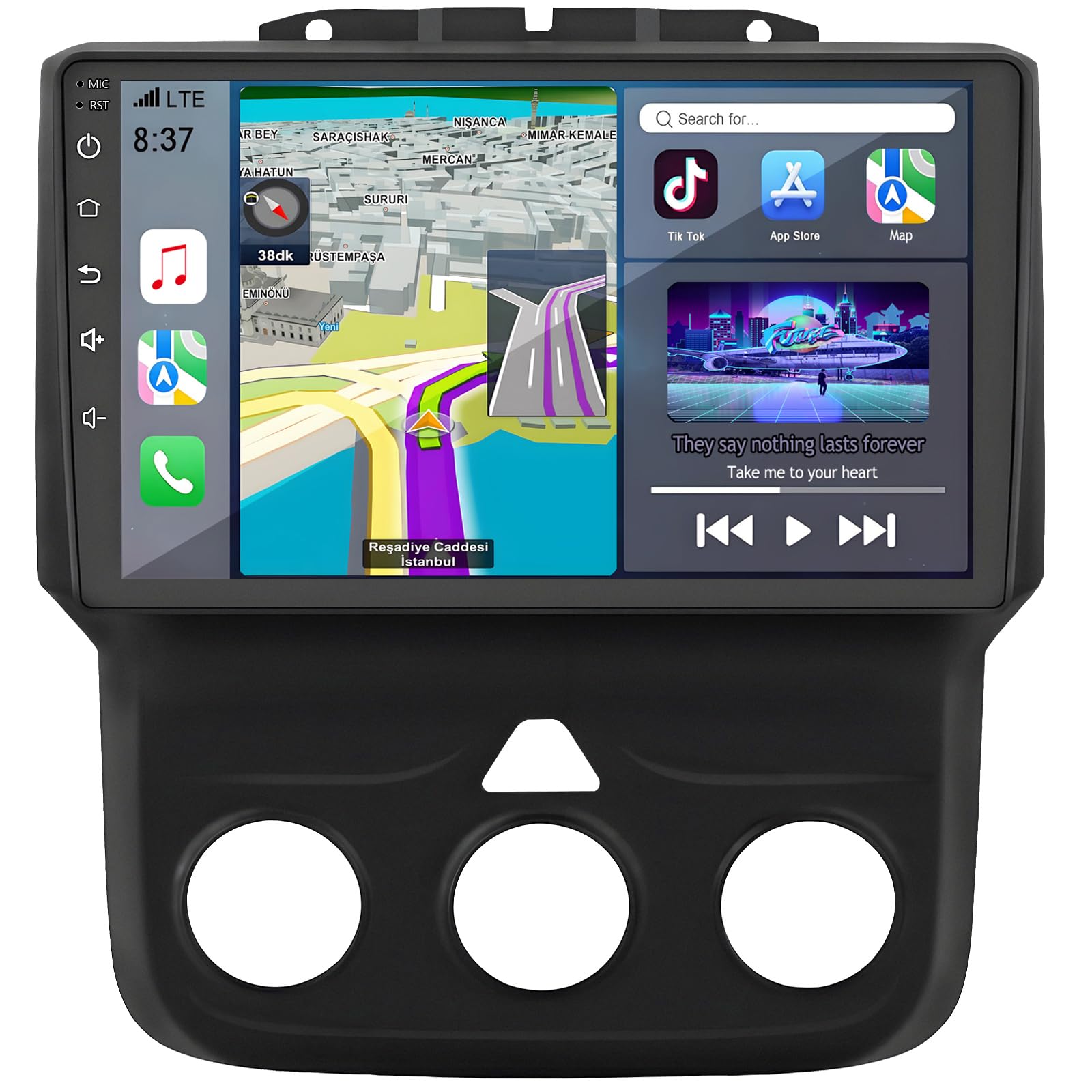 Photo 1 of Car Stereo Radio for Dodge RAM 1500 2013-2019: Upgrade Android 14 4G+64GB Head Unit with Wireless CarPlay Android Auto - 9 Inch Touchscreen with Bluetooth WiFi GPS Navigation