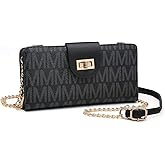 MKP COLLECTION Women Small Crossbody Shoulder Bag Zip Wallet Purse Handbags Clutch Credit Card Holder with Chain Strap