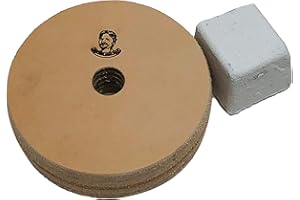 TAMROD HOLDINGS LLC 3" Leather Honing Wheel - Buffing Compound Included (3/4" Wide)