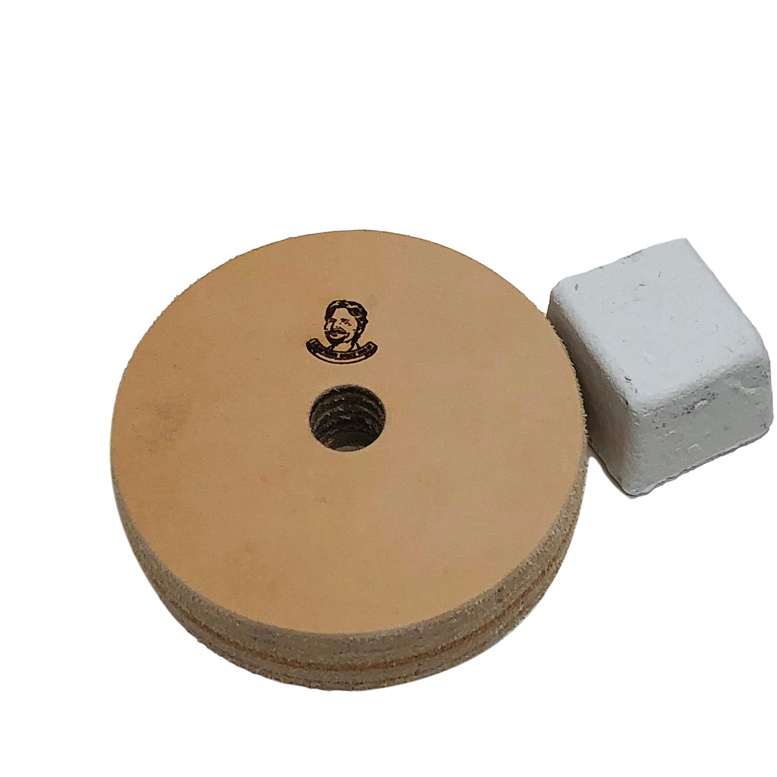 3" leather refining wheel (3/4" width) fits 5" gazebo with polishing compound included