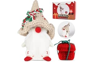 KOVSPO Crochet Kit for Beginners Kids Adults - Christmas Gnome Amigurumi Crochet, Step-by-Step Tutorials Learn to Crochet Starter Kit, DIY Knitting Set Craft Hobby, Birthday Christmas Gifts