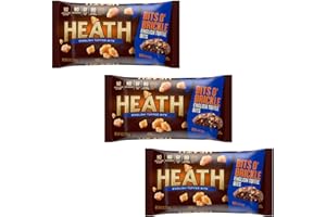 Heath English Toffee Bits Baking Chips - Pack of 3 - Delicious Additions to Any Treat - Great for Sharing with Friends and Family - Tasty Bits