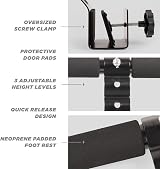 Phoenix Fitness RY848 Door Sit-Up Bar – Adjustable Height, Padded Ankles, Black view 4