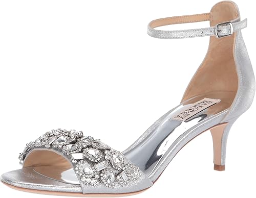 Badgley Mischka Women S Lara Ii Heeled Sandal Silver Metallic