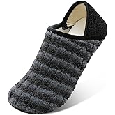 XIHALOOK House Slippers for Women Men Cozy Sock Shoes with Soft Rubber Sole Slip On for Indoor/Outdoor