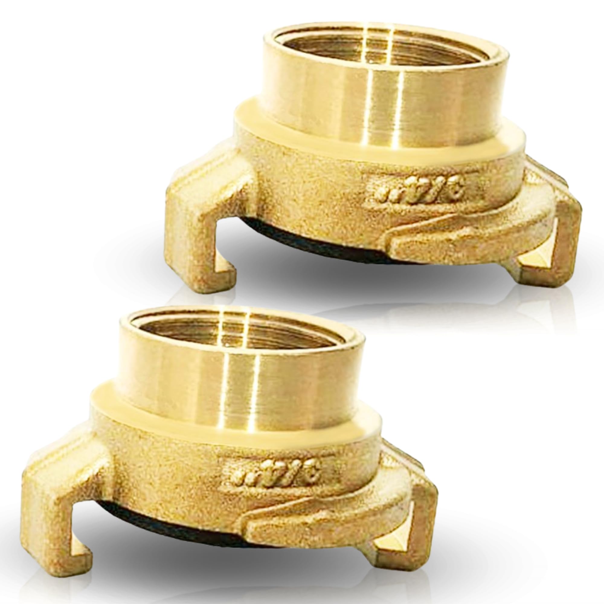PipeSan Geka Quick Coupling 3/4″ – 2-Pack Brass Hose Connector – Female Thread – Garden Hose Adapter Compatible with Gardena & Geka – Drinking Water Safe – Pressure Tested 16 bar / 120 °C