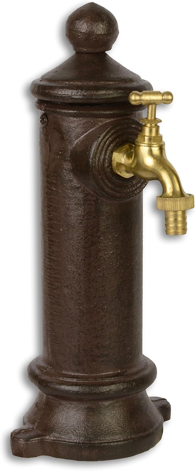Water standpipe Garden Tap Tap Brown Antique Finish 29,7 cm Cast Iron
