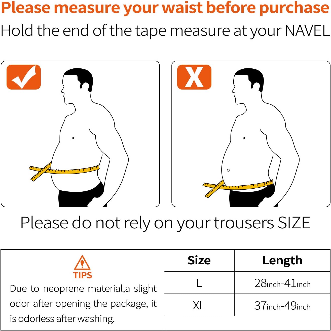 VOHUKO Waist Trimmer for Men,Wide Waist Trainer Sweat AB Belt with Dual Compression Mesh Straps and Back Support for Weight Loss (L/ 28-41 inchs)