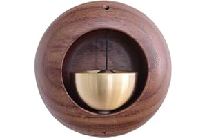 Desricy Shopkeepers Bell for Door Opening Magnetic Wood Doorbell with Brass Bell Door Chime for Entrance, Wall, Store, Wardrobe, Fridge