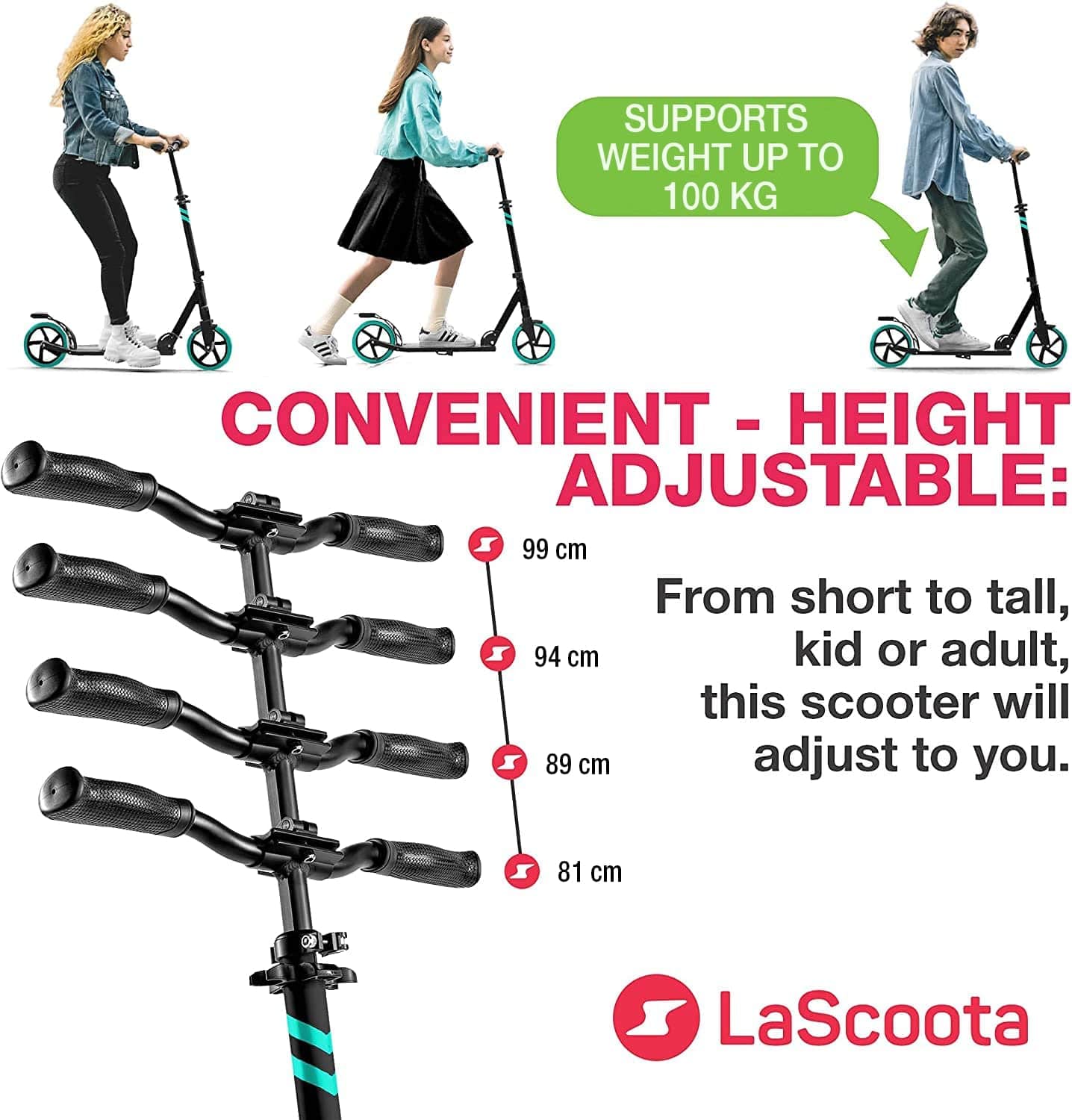 Razor A6 Kick Scooter for Kids Ages 8+ - Extra-Tall Handlebars & Longer Deck, 10