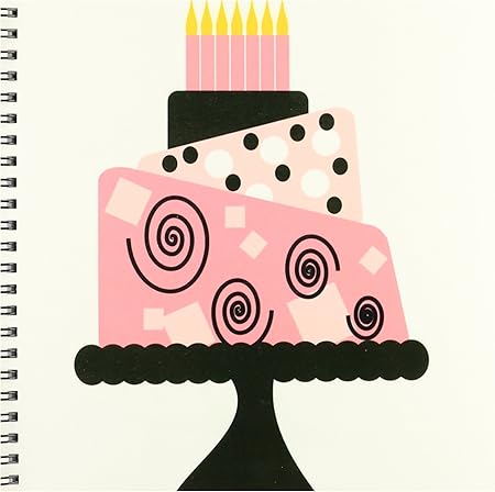 Amazon Com 3drose Db 48530 1 Wierd Pink Tilted Birthday Cake Drawing Book 8 By 8 Inch Arts Crafts Sewing