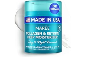 MAREE Face Moisturizer Retinol DD Cream for Face - Daily Wrinkle Cream for Women - Anti Aging Face Cream - Facial Moisturizer with Collagen - Crema Hidratante Para la Cara for Skin Tightening
