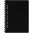 Kokuyo Spiral Graph Notebook, 5.8'' x 4.1'' Business Journal A6 Soft Ring Notebooks with 5mm Grid Ruled, 70 Perforated Sheets, Black 1 Subject Notebook, Note Taking for Work.Japan Import(SU-SV457S5-D)