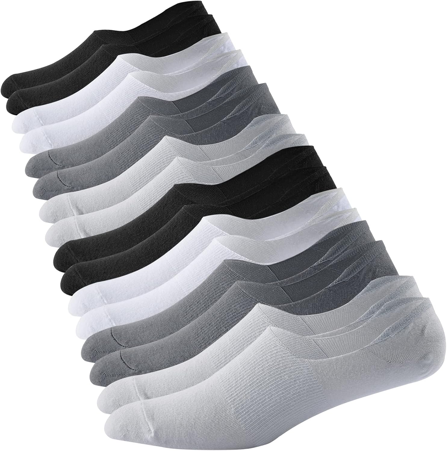 Jormatt 8 Pairs Mens No Show Socks Comfort Cotton