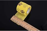 Coocnh Pet Vet Wrap 3 Rolls Self-Adhesive Elastic Bandage 4.5m 5cm Paw Pattern view 3