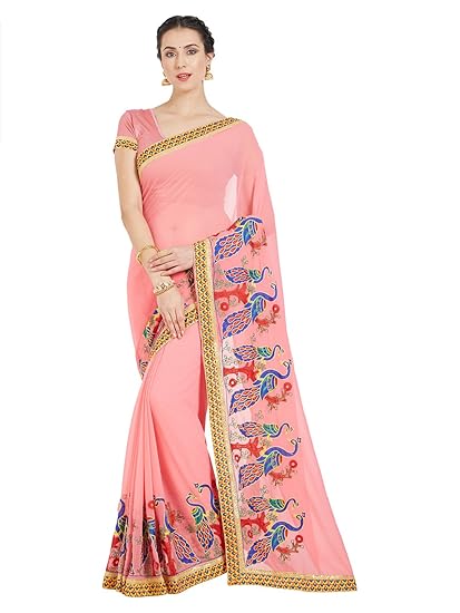 Oomph! Raw Silk with Blouse Piece Saree