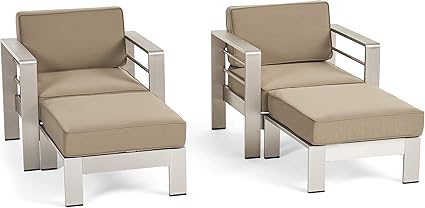 Emily Coral Outdoor Aluminum 2-Seater 