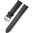 Afany Leather Watch Band for Men and Women, Quick Release Watch Strap, Black Replacement Watchband-18mm 19mm 20mm 21mm 22mm 24mm