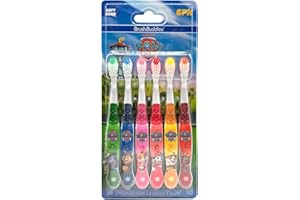 Brush Buddies Paw Patrol Kids Toothbrushes, Manual Toothbrushes for Kids, Toothbrush for Kids 4+, 6PK