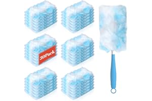 LYASIL Duster Refills Compatible with Swiffer Heavy Duty Duster Refill,30 Count Dusters for Swiffer Duster Kit, Dusters for Cleaning/Car/Electronics/Furniture/Blinds/Ceiling Fan Cleaner