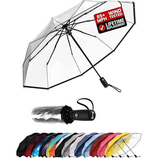 Parasol Automatique Transparent De Parapluie De Co... – Grandado