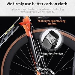 SAVADECK Carbon Fibre Road Bike, Hydraulic Oil Disc