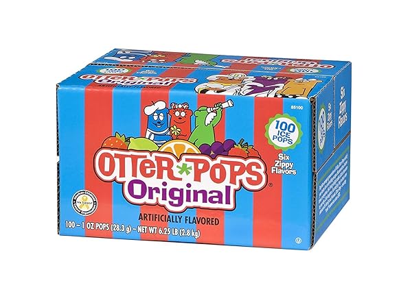OTTER POPS, ORIGINAL ASSORTED FREEZER POPS, 1OZ FREEZE POPS IN SIX ZIPPY FLAVORS, 100 COUNT, (85100)