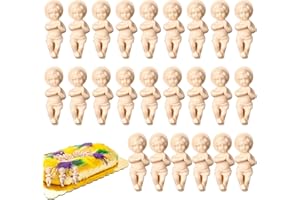 Thyle 24 Pcs Mini Jesus Figure Bulk High Temperature Resistant Plastic King Cake Jesus Christian Figurine Religious Decor Gift Set for Christmas, Thanksgiving, Shower, Mardi Gras Party Favor
