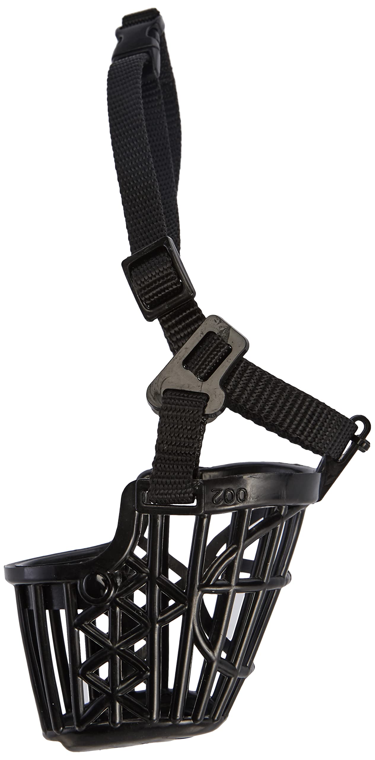 Trixie Plastic Dog Muzzle with Snout Nylon Strap, 17 cm, Small, Black