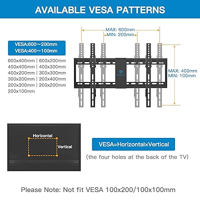 buy perlesmith tilt low profile tv wall mount bracket for 32 82 inch led lcd oled flat screen tvs fits 16 24 wood studs tilting tv mount with vesa 600x400 holds up