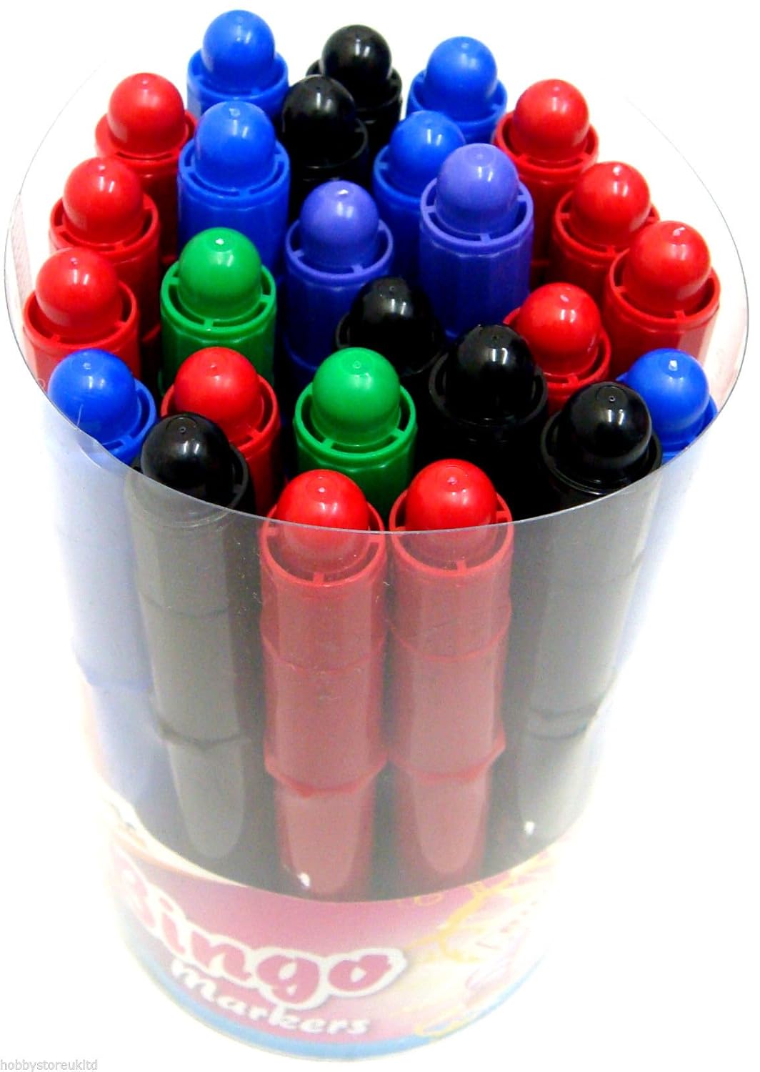 24 Bingo Markers Tub Coloured Bingo Pens Bingo Dabbers Felt Tip Markers