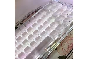 130 Keys White Keycaps OEM Profile Translucent Keycap Set Fit for 61/64/87/104/108 Cherry Mx Switches Mechanical Keyboard