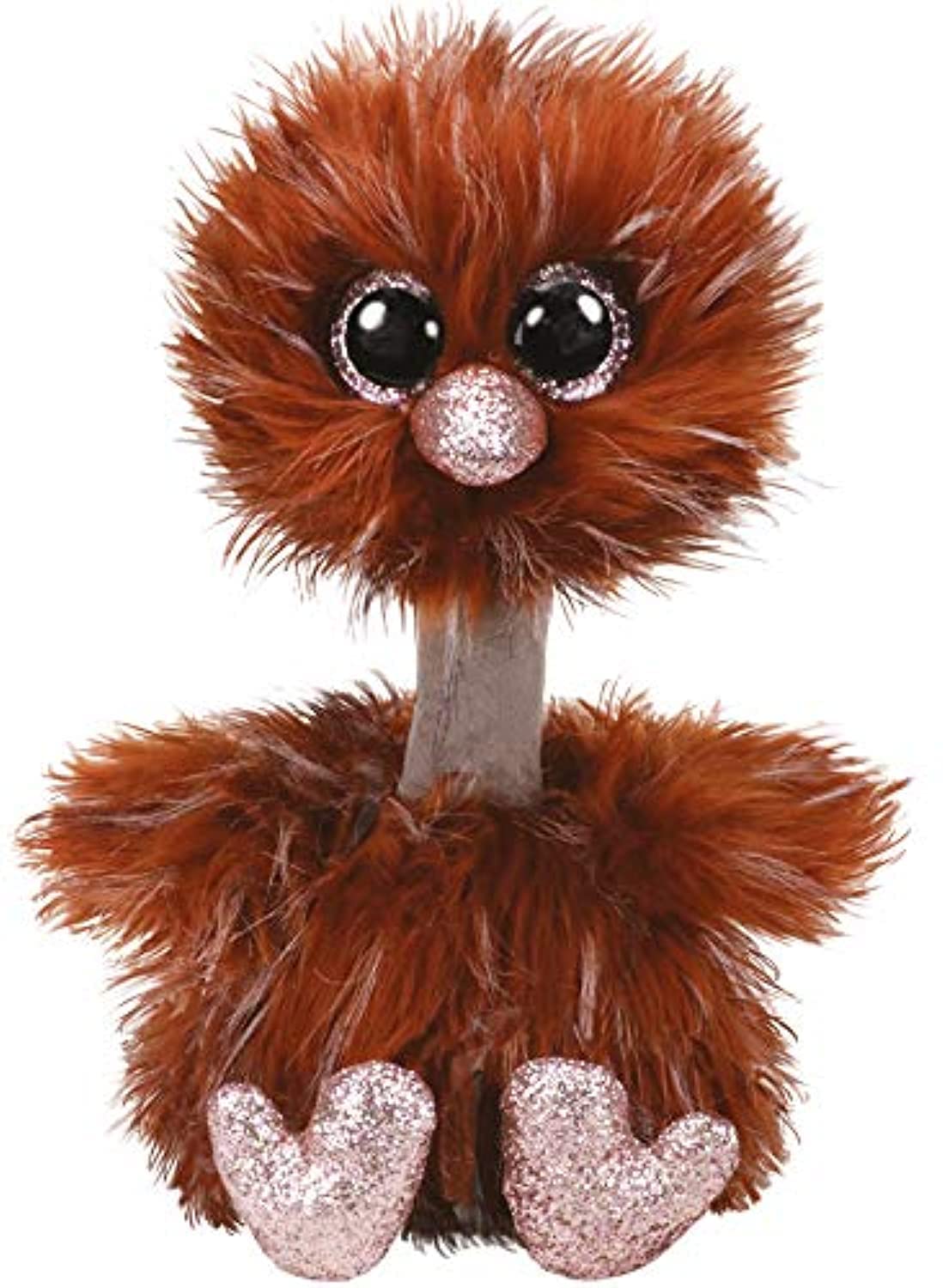 TY Orson Ostrich Beanie Boos Medium, Beanie Baby Soft Plush Toy, Collectible Cuddly Stuffed Teddy