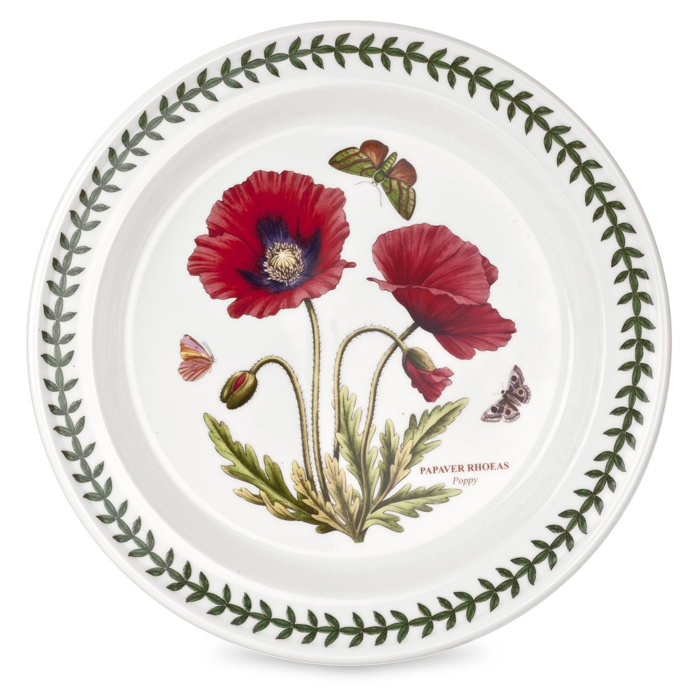 Portmeirion Botanic Garden - 10 inch Dinner Plate - Poppy (Set Of 6)
