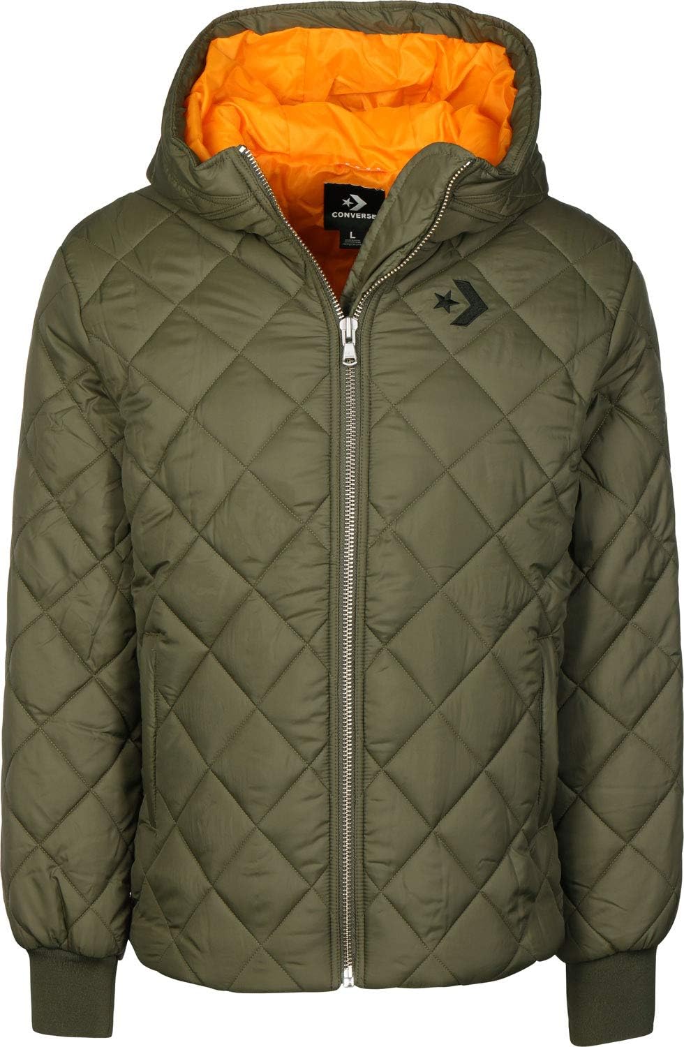 converse puffer jacket in yellow