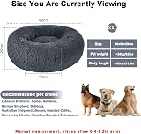 Nepfaivy Calming Donut Bed 90CM Dark Grey Plush Non Slip xxxl view 3