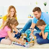 TODARRUN Kids Race Track Toys Space City Rescue 4 Cars 1 Rocket Gift view 7