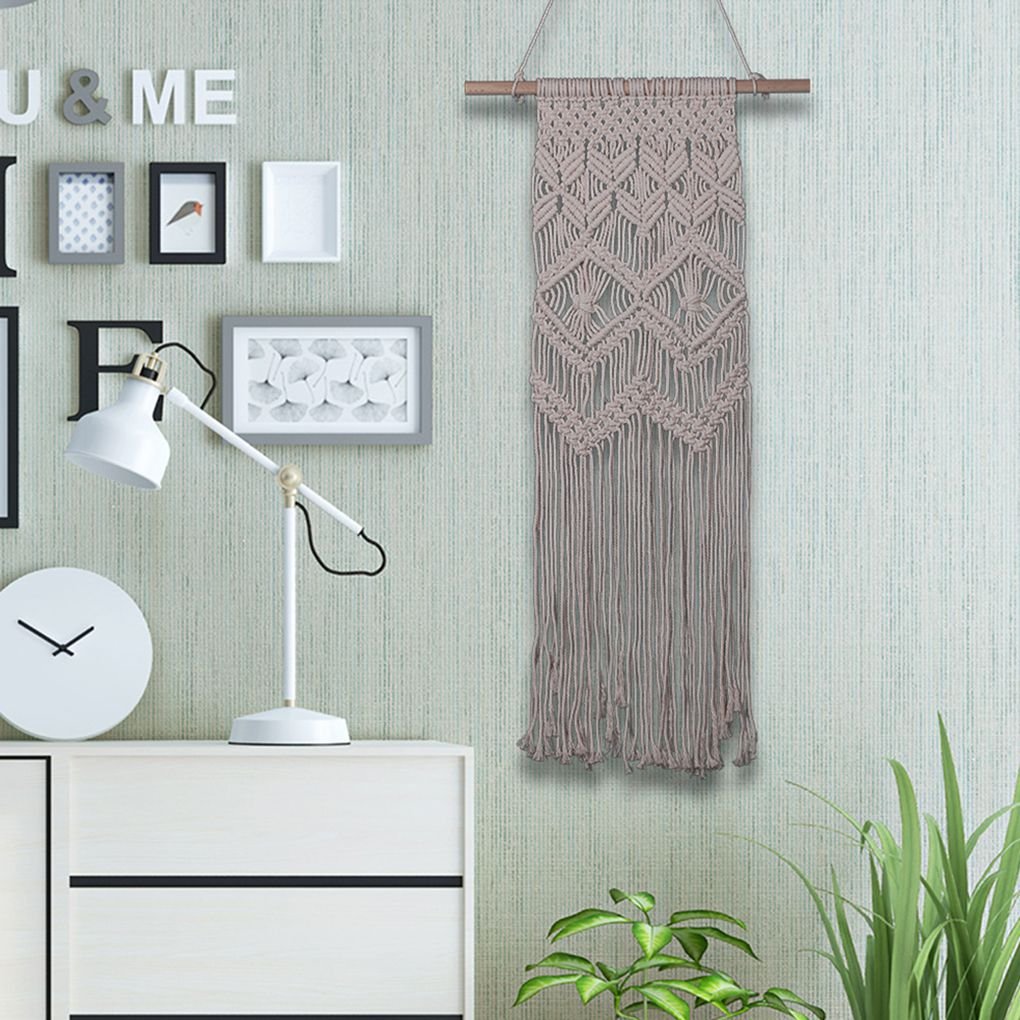 Lidahaotin Long Tassel Macrame Woven Wall Hanging Curtain Fringe
