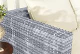 bigzzia 5Pcs Rattan Garden Furniture Set Gray Modular Corner Sofa Table Cushions view 6