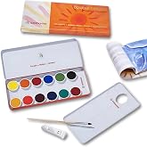 STOCKMAR Opaque Color Box - Set of 12 paints, Includes Opaque White Paint Tube, Brush, and Palette- Waldorf Art Supplies