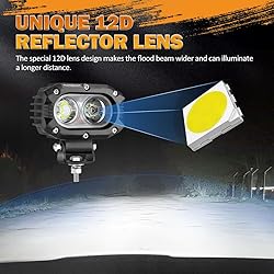Auxbeam 4 Inch LED Pod, Square Pod Light with 5050