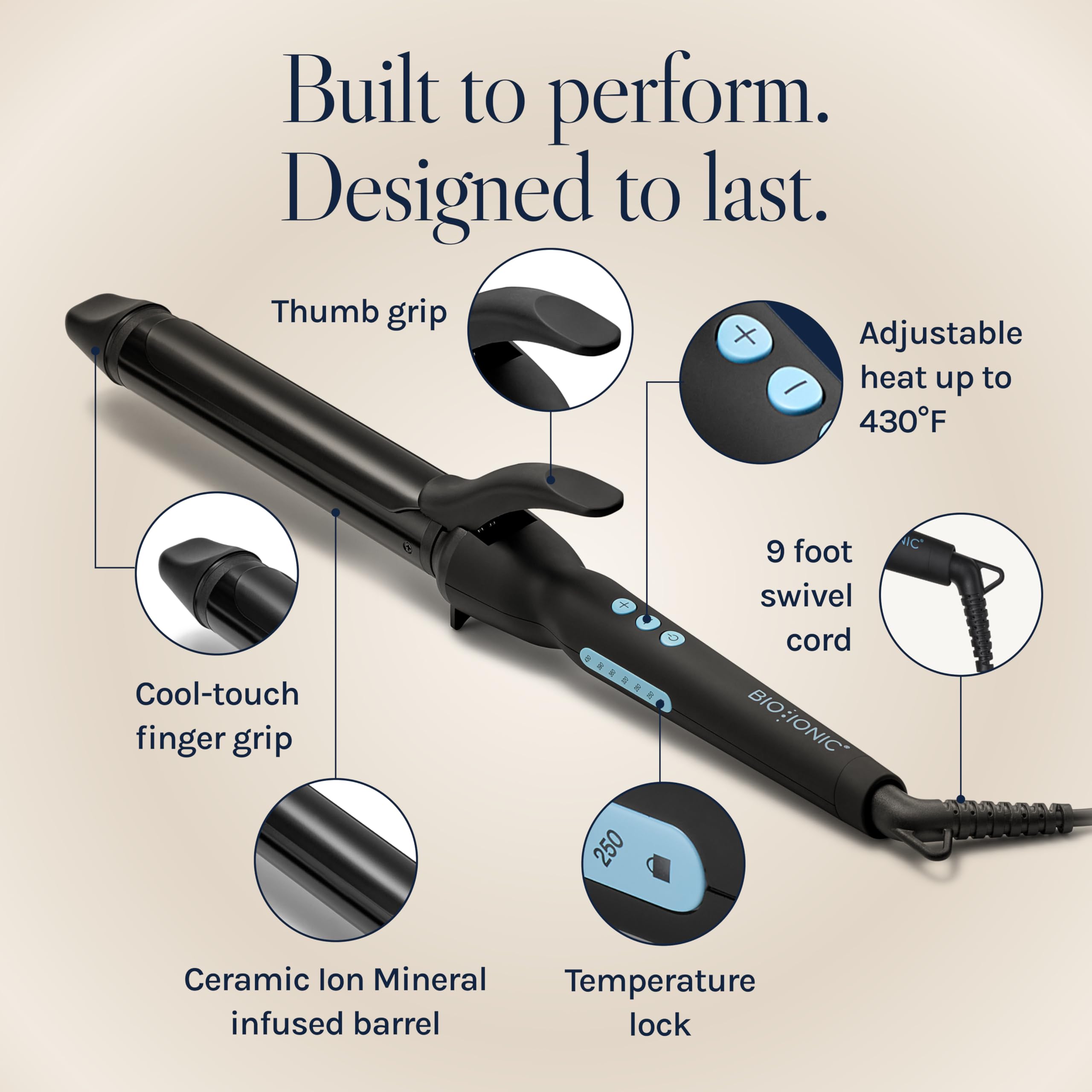 Bio Ionic Long Barrel Styler,Curling Iron with Moisture Heat Technology & NanoIonic MX, Verstatile Curling Wand