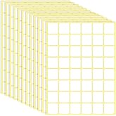 1440 Pcs Blank Date Labels 1" X 1" Labels Stickers for Organizing Square Writable White Labels Food Labels for Jars Boxes File Folders Envelopes School Office Kitchen