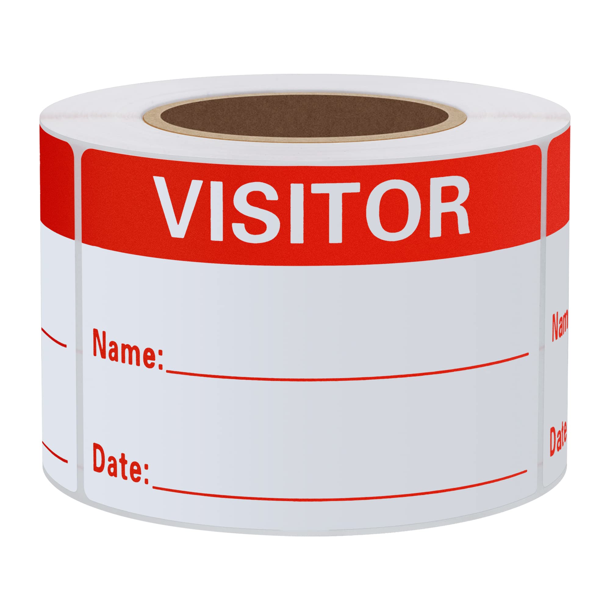 Hylabelest 51x76mm Visitor Pass Stickers Red Visitor Identification Labels 300 Labels Per Roll (Red)